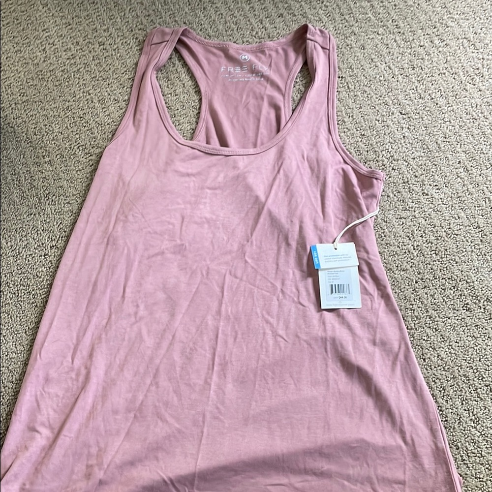Free Fly Apparel Pink Relaxed Backless Tank Top